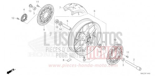 ROUE AVANT CBR600R3R de 2024